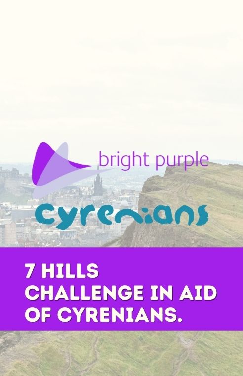 We're fundraising! Bright Purple take on the Edinburgh 7 Hills Challenge in aid of Cyrenians.